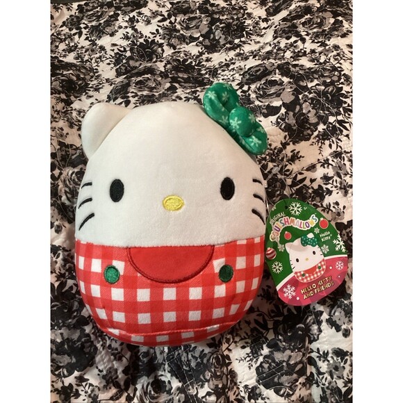 Squishmallows Hello Kitty Christmas Holiday Rare Soft Plush Stuffed Toy 2024 - Picture 1 of 10